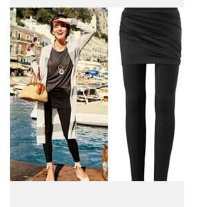 CAbi #5080 Mesh Leggings Ruche Skirted Leggings Large